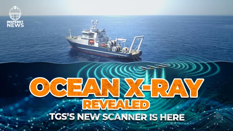 Seismic exploration vessel acquiring data to improve the imaging of the seabed using advanced geophysical technology.