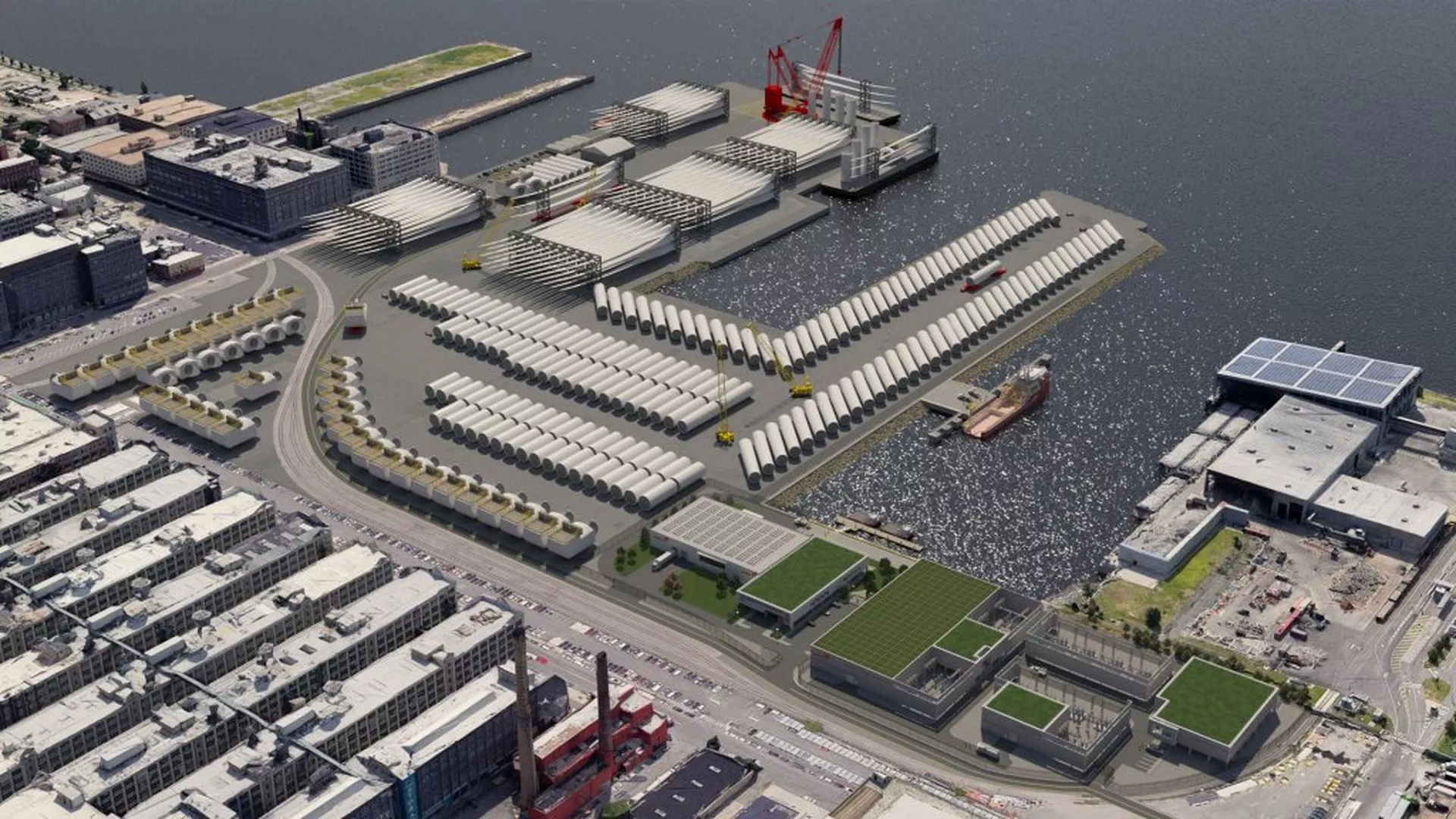 Terminal maritima del sur de Brooklyn sera un centro de energia eolica marina