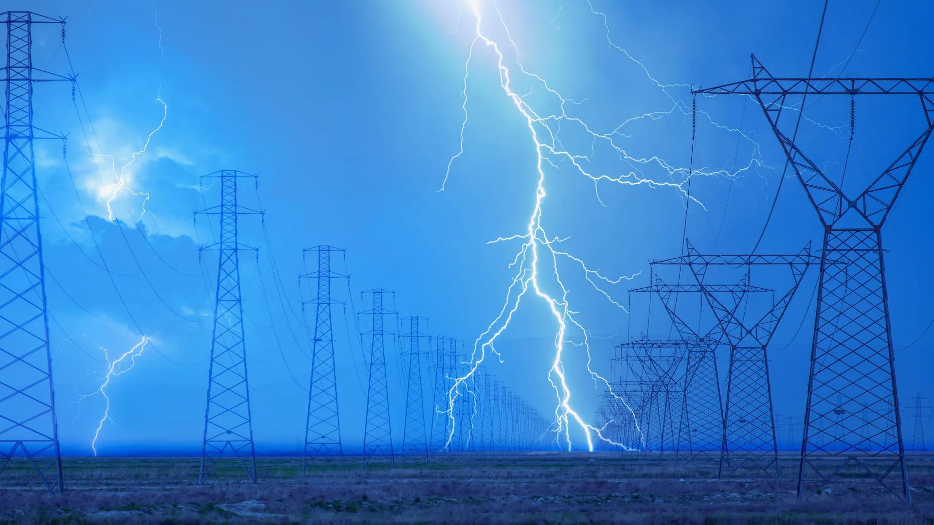 storms sobre líneas eléctricas en Estados Unidos afectan la red de transmisión.