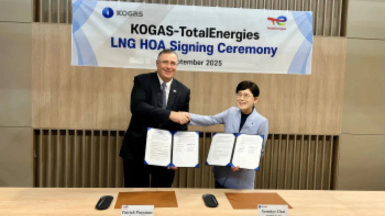 TotalEnergies firma suministro de GNL con KOGAS