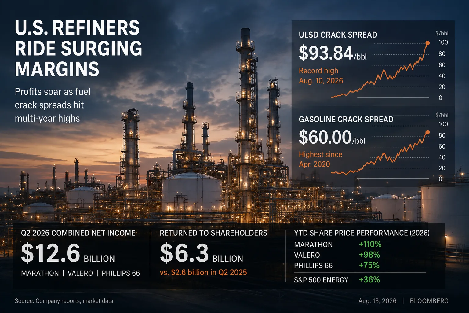 U.S. Refining Margins Drive Profits at Major Refiners