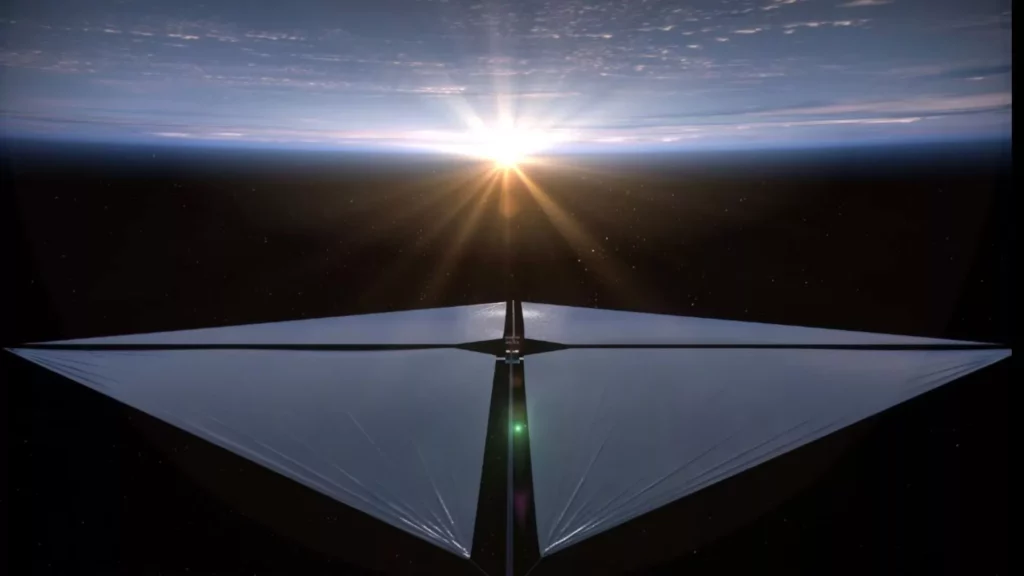 El sistema pluma de vela solar compuesta