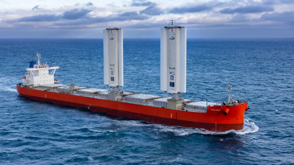Velas del buque Pyxis Ocean generaron un ahorro de combustible