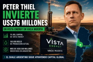 Peter Thiel invierte US$76 millones en Vista Energy en Vaca Muerta