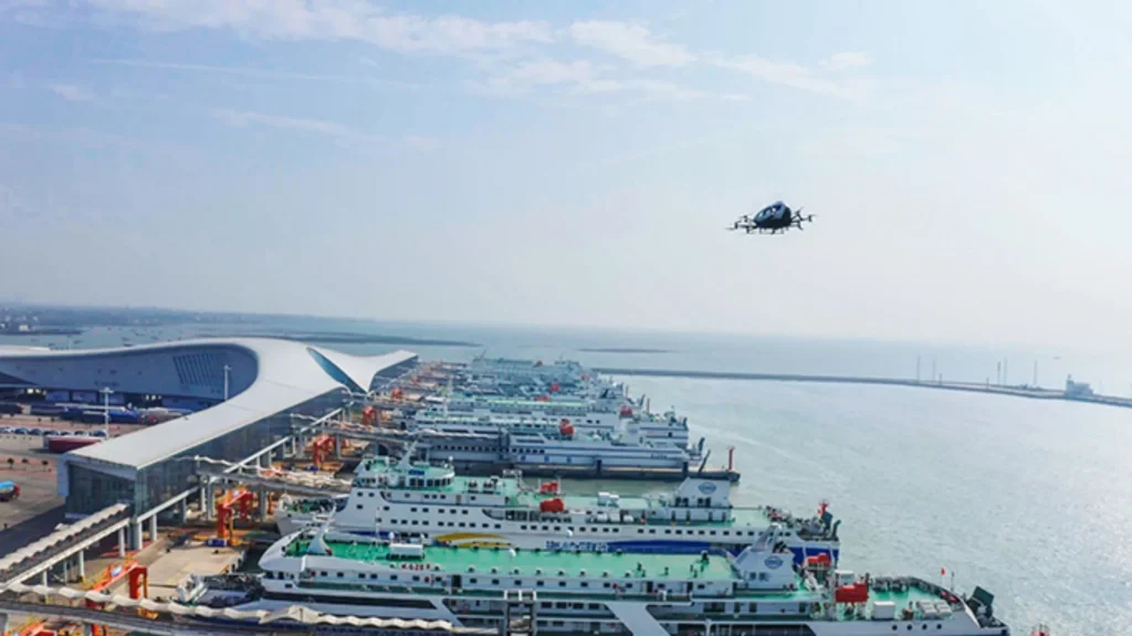 EHang conecta Guangdong y Hainan con su eVTOL EH216