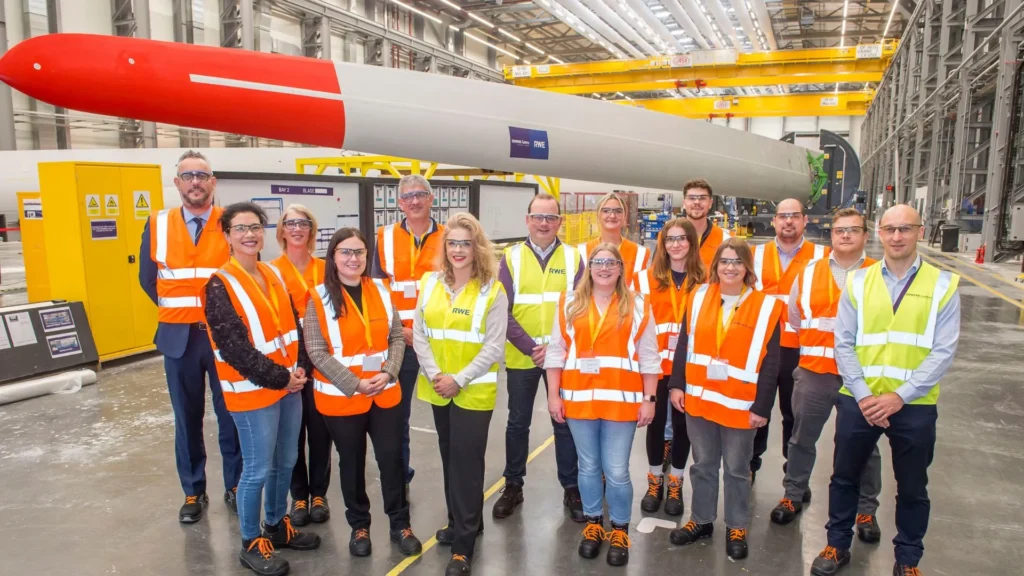 Pala de turbina del parque Sofia