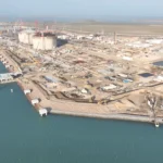 Vista aérea de la planta Rio Grande LNG en construcción