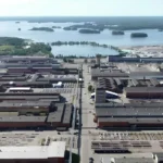 Vista aérea de las instalaciones de Alleima en Sandviken, Suecia