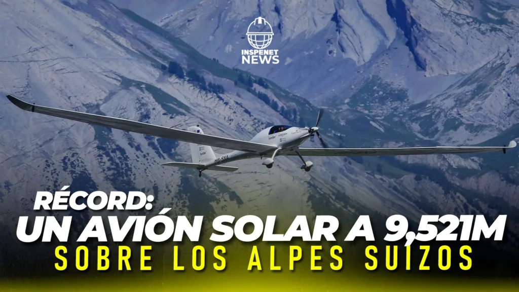 Avión eléctrico solar alcanza los 9.521 metros sobre los Alpes