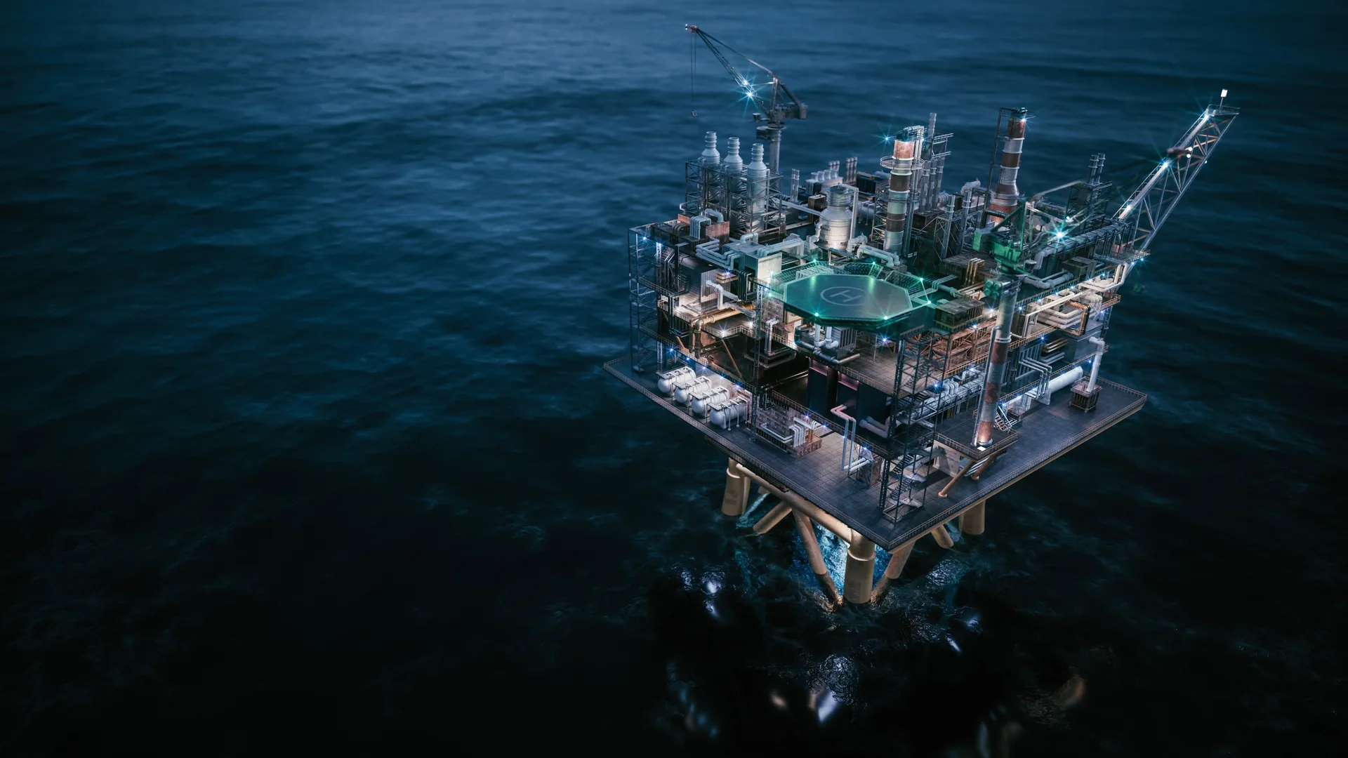 Plataforma offshore del campo Harmattan