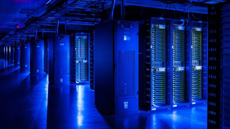 imagen de uno de los elementos del centro de datos de Meta