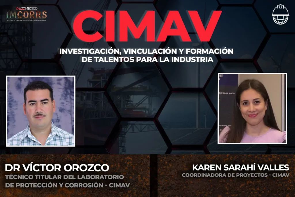Dr. Víctor Orozco y Karen Sarahí Valles, representantes de Cimav