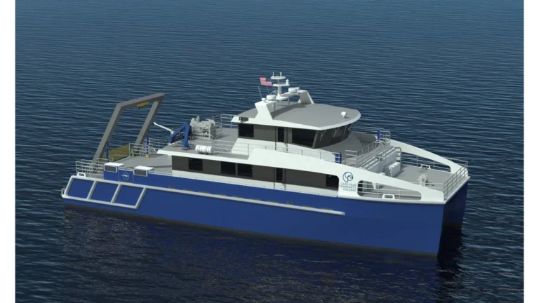 Vista superior del buque de investigación