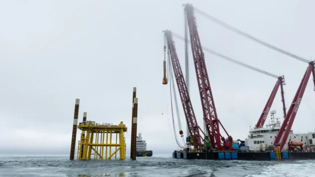 el parque eólico marino de Dieppe-Le-Tréport en Francia