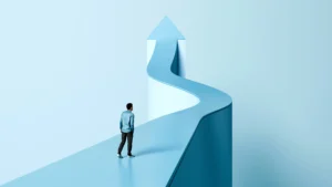 Visual metaphor of career corrosion prevention