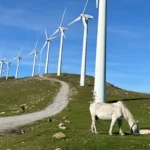 Aerogeneradores del Labraza wind farm en Euskadi, proyecto promovido por Iberdrola para aumentar la generación de energía renovable.