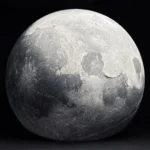 Superficie de la Luna relacionada con el impacto de SpaceX rocket.