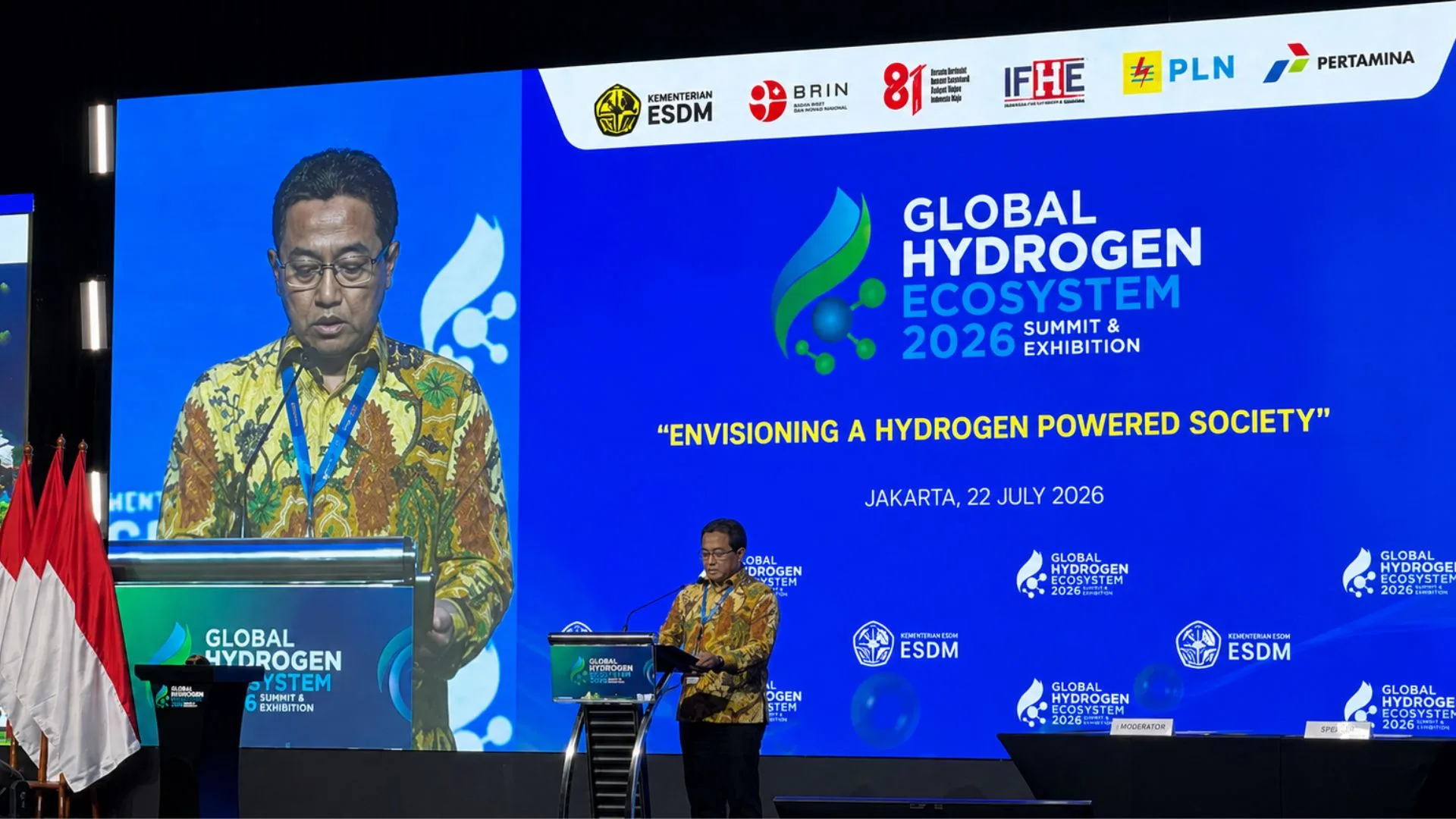 Corredor de hidrógeno verde presentado durante el Global Hydrogen Ecosystem Summit 2026 en Yakarta, Indonesia.