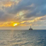 Instalación offshore en el Mar del Norte, donde Pipetech amplía sus servicios para el sector de petróleo y gas en Noruega.