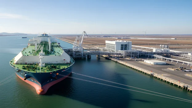 Natural gas port terminal and LNG tanker driving the energy future