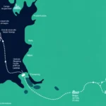 Mapa del proyecto MNZ Peak Cluster que muestra la infraestructura para el transporte y almacenamiento de CO₂ desde plantas industriales hacia los yacimientos agotados de Morecambe en el Mar de Irlanda.
