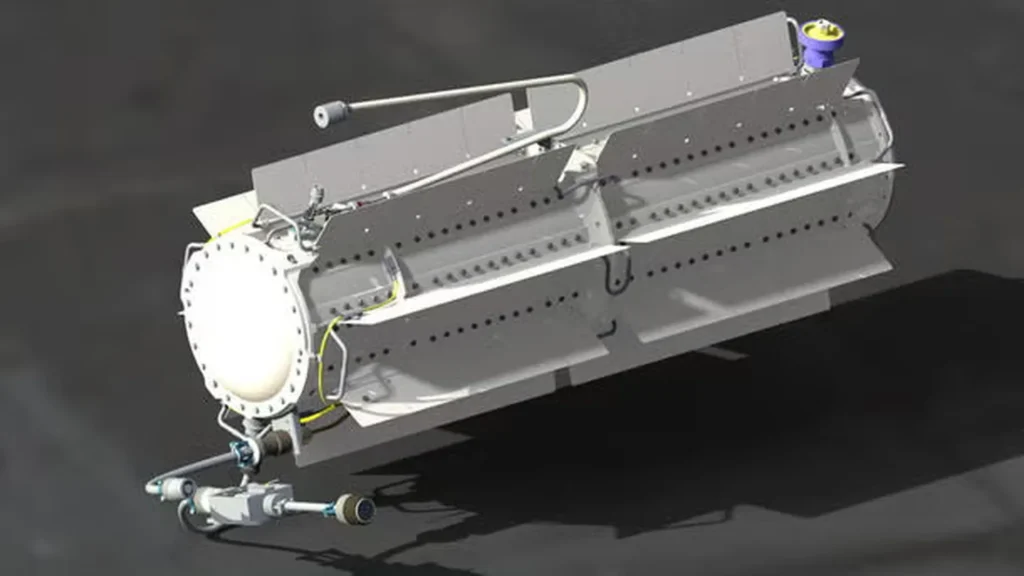 Generador termoeléctrico de radioisótopos desarrollado por L3Harris para futuras misiones espaciales de la NASA en el espacio profundo.