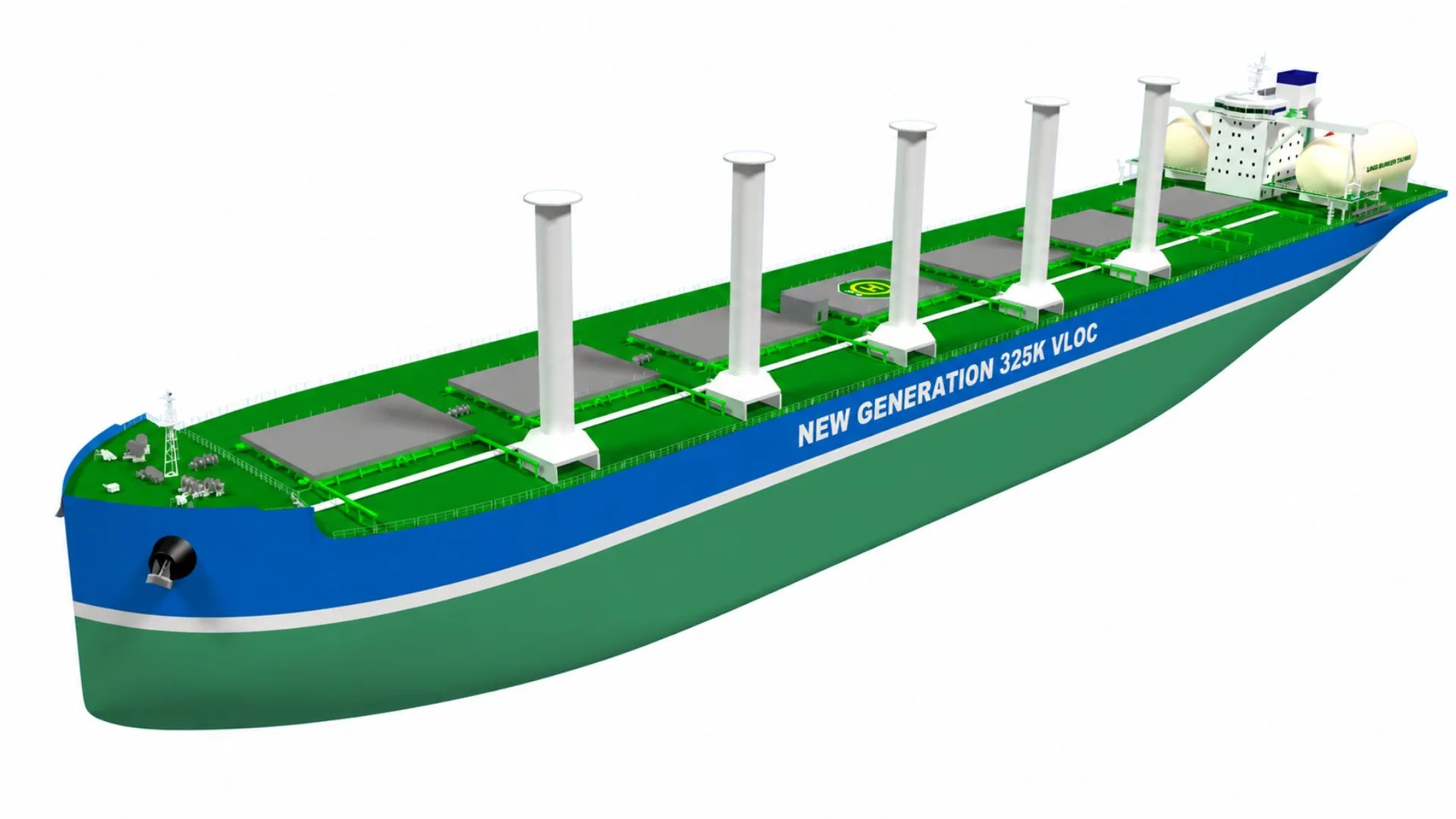 Buque Newcastlemax de Vale equipado con tecnología WinGD y motores marinos propulsados por etanol para transporte oceánico de mineral.