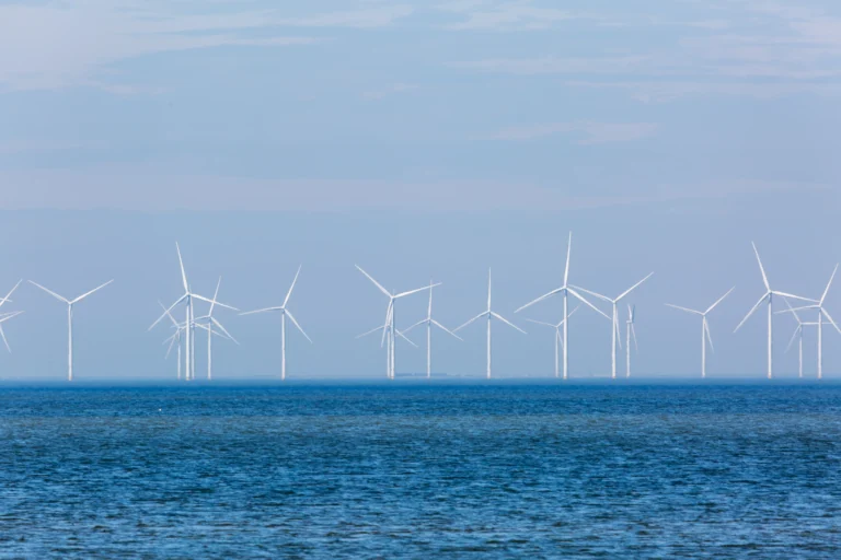 Parque eólico marino asociado al proyecto de TEPCO frente a Choshi, Japón.