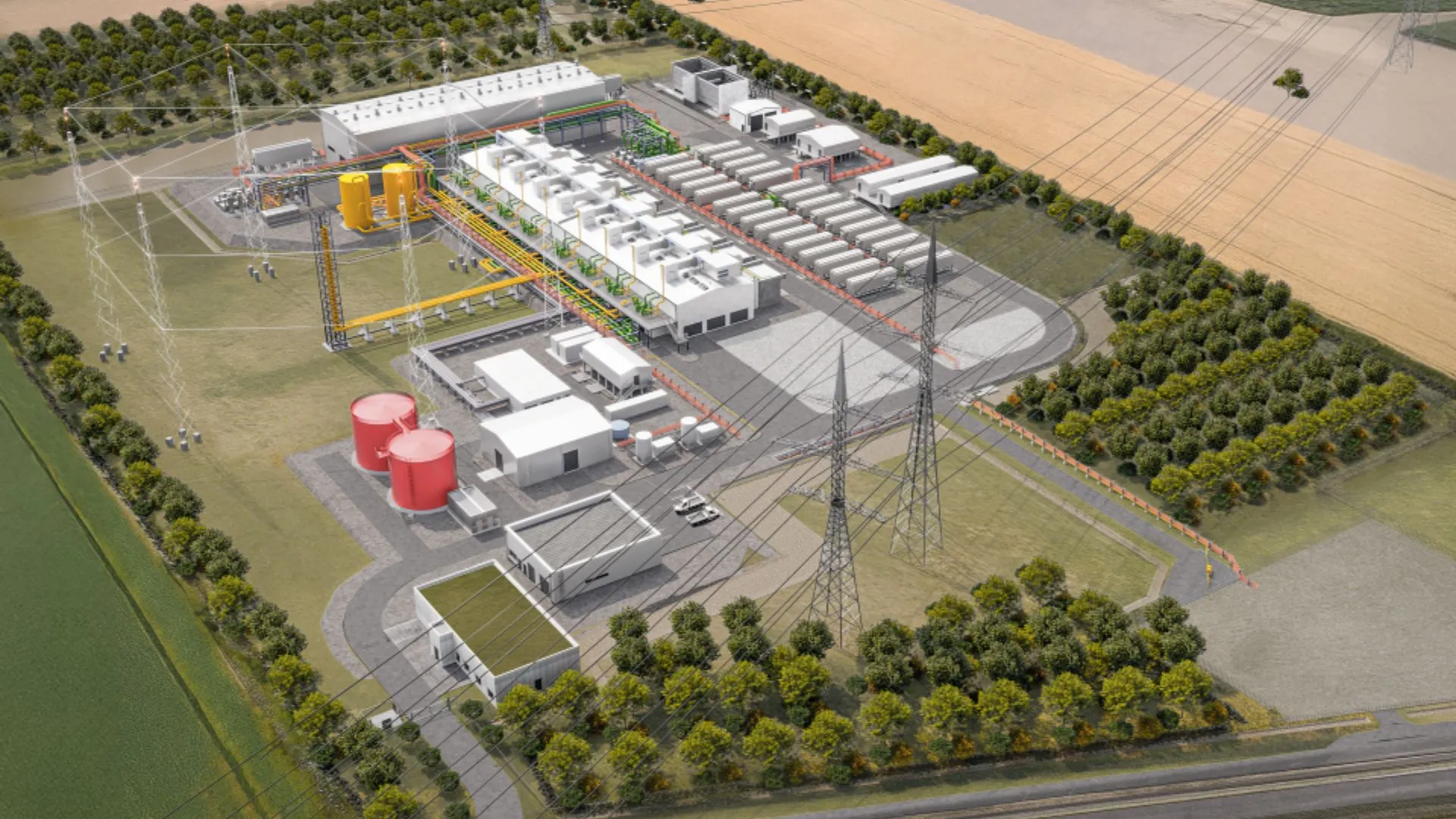 planta de hidrógeno verde en construcción próxima