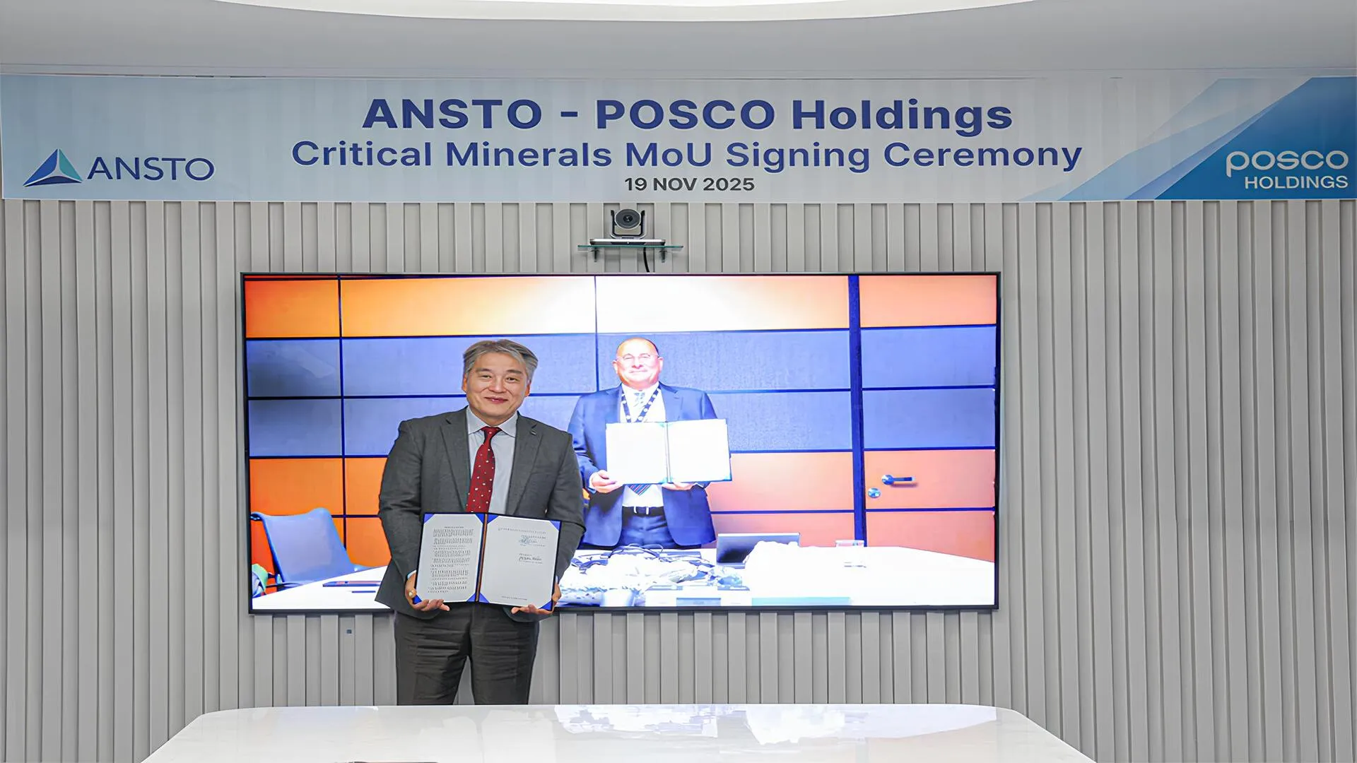 Firma del memorando entre POSCO y ANSTO sobre minerales críticos