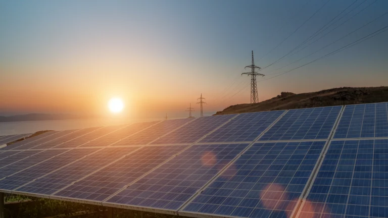 Paneles solares como los fabricados por Qcells ante el crecimiento de la industria solar en Estados Unidos.