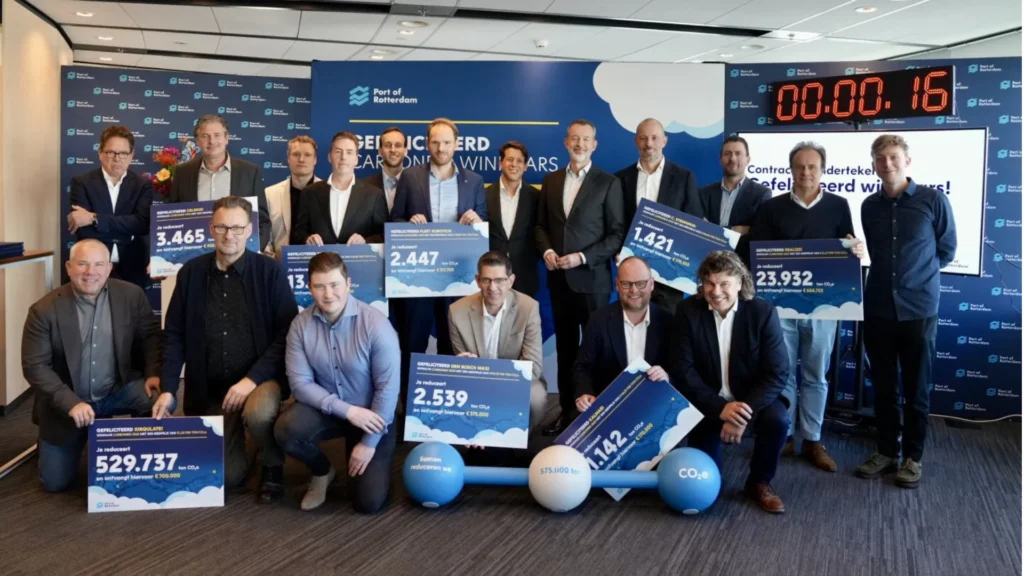 Ganadores de Carbonbid en el Puerto de Róterdam