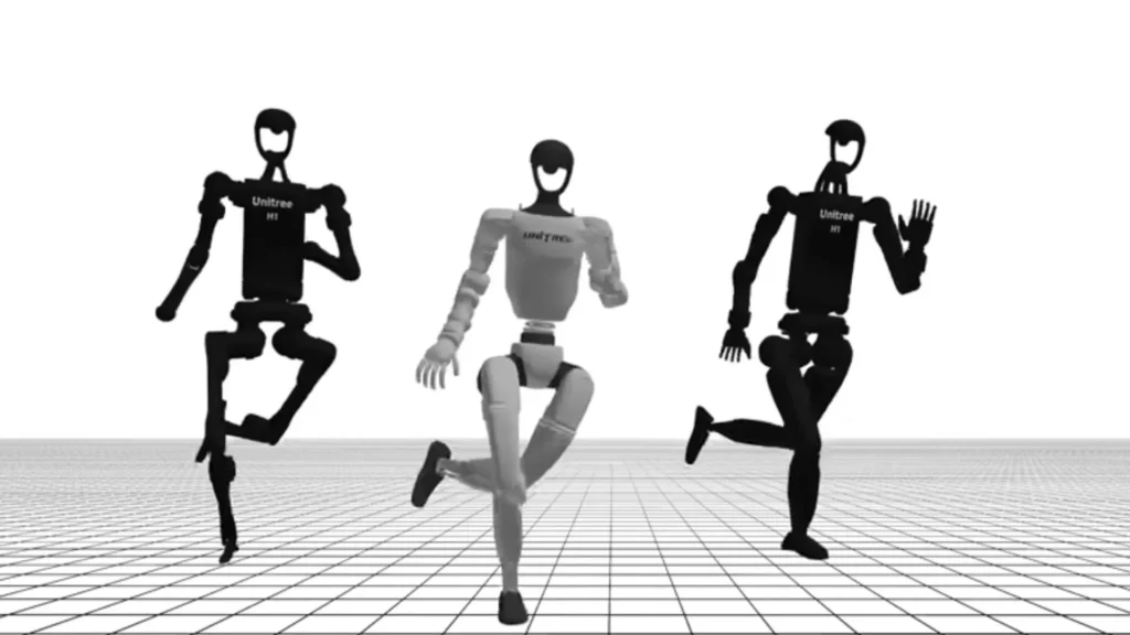 robots de Unitree bailando en un video