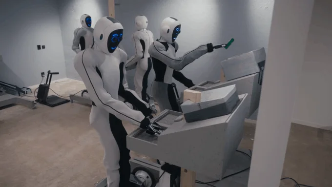robots humanoides en las cadenas de montaje