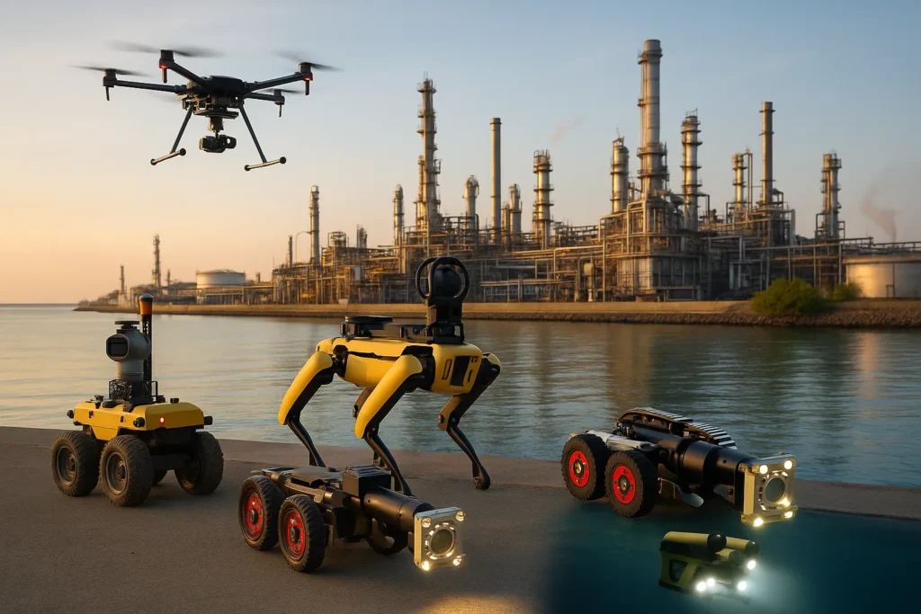 Inspección robótica avanzada en refinería con tecnología END