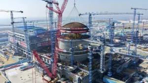 Shidaowan makes progress on its nuclear reactor with the raising of the inner dome