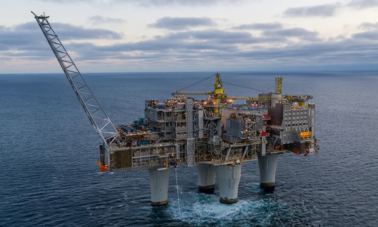 Plataforma offshore en el Mar del Norte
