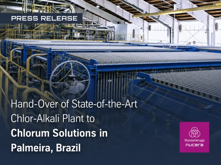 thyssenkrupp nucera puso en operación una planta modular de cloro-álcali en Brasil