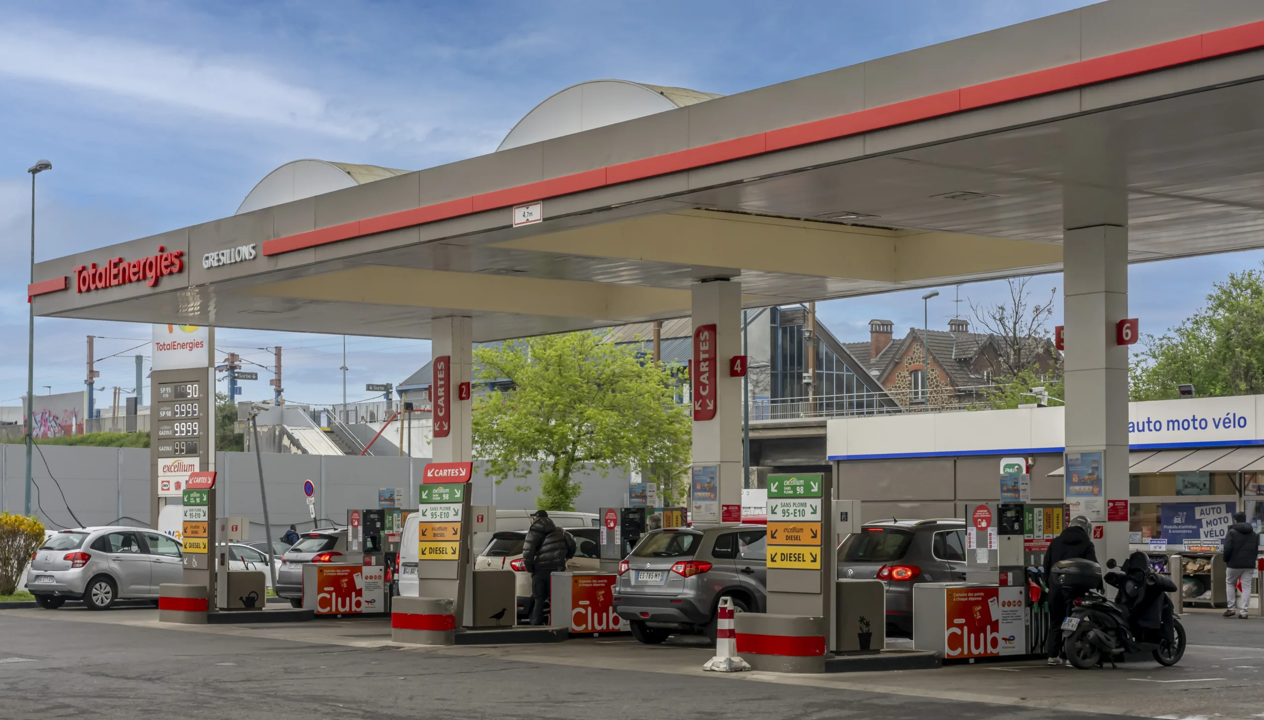 Estación de servicio TotalEnergies en Francia