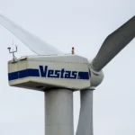 Turbina eólica de Vestas, fabricante danés que superó las previsiones de beneficios del segundo trimestre de 2026.
