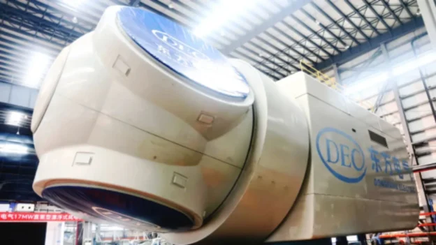 Foto de la turbina eólica flotante más grande