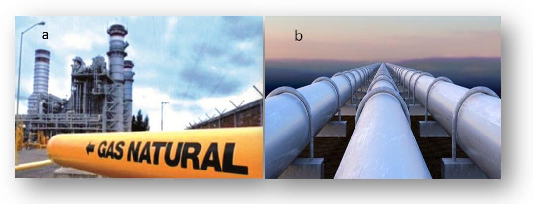 Natural Gas Plant, b) Natural Gas piping systems.
