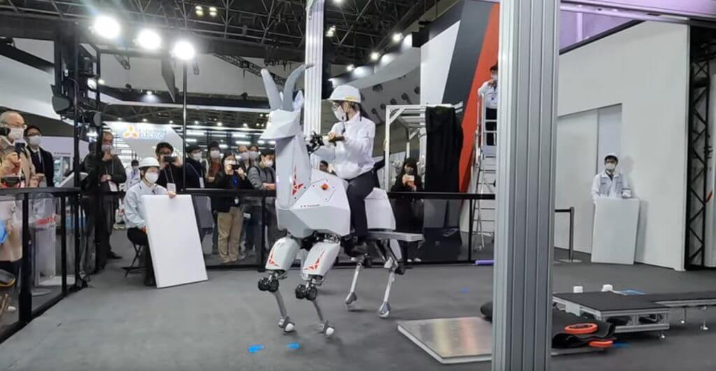 Kawasaki presented Bex, the robotic goat that carries loads of up to one hundred kilograms