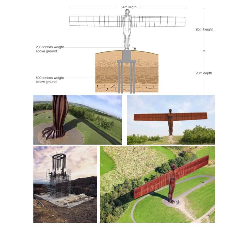 Constructive representation of the Angel of the North.