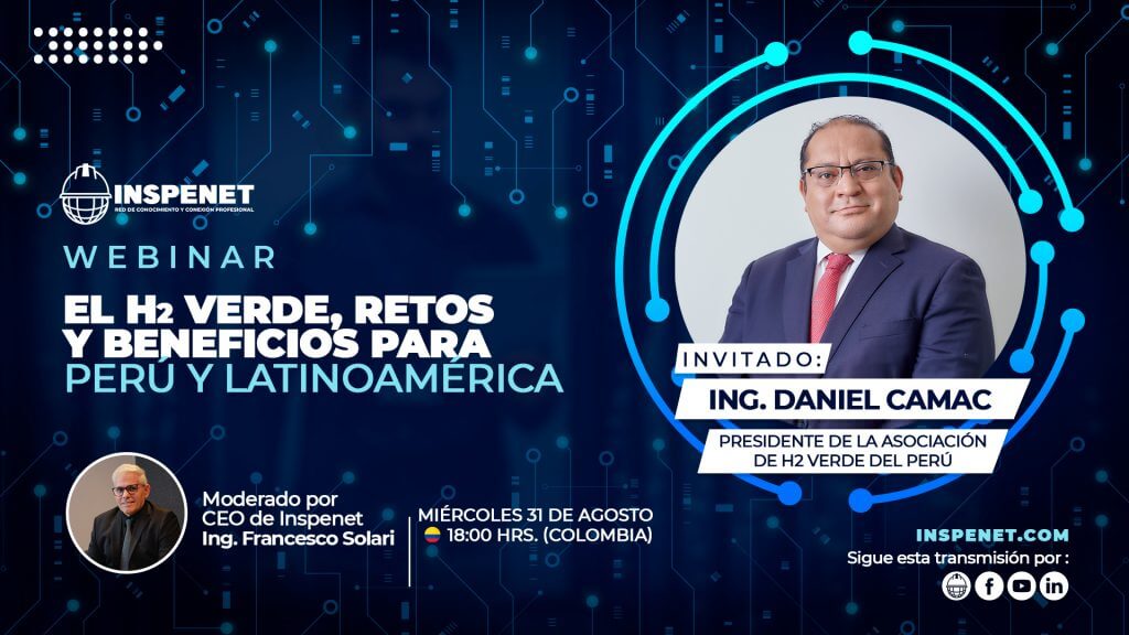 Inspenet invites you to the H2 Verde webinar: Challenges and benefits for Peru and Latin America