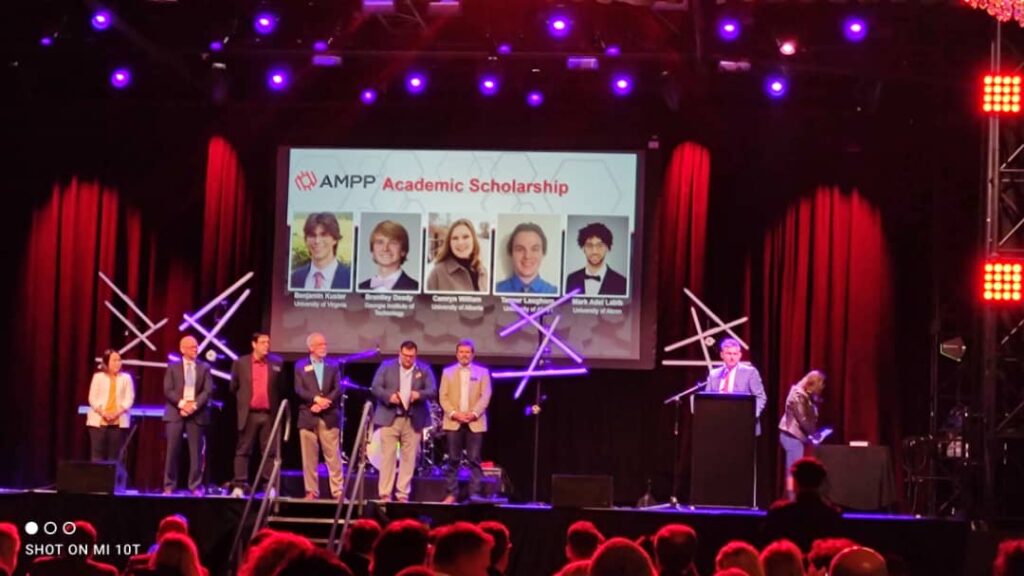 AMPP 2023 Award for the ingenuity and effort of the students.