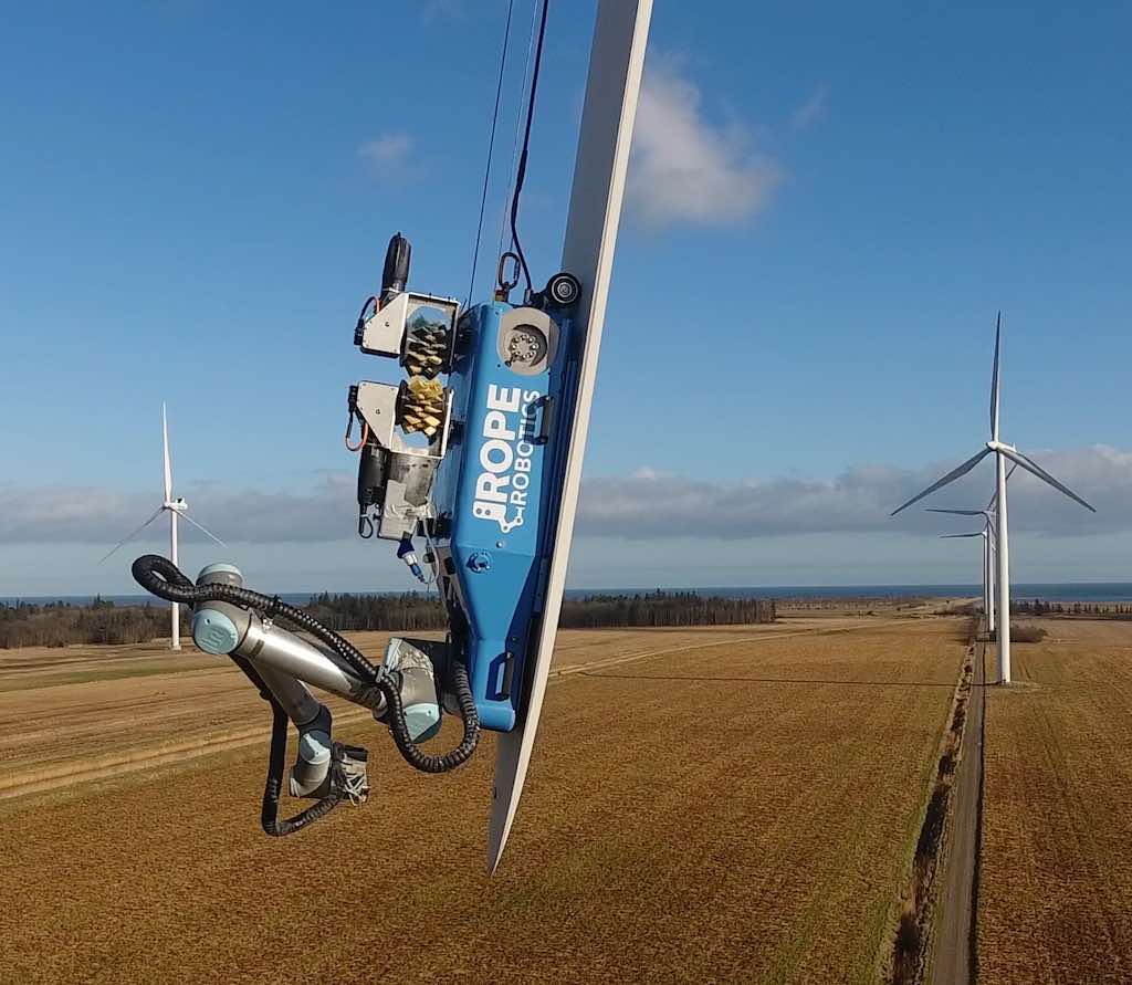 Rope Robotics presents the first robot that repairs wind turbines