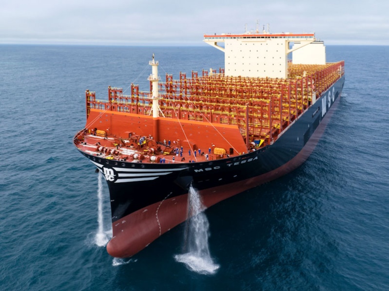 Delivered the MSC Tessa: One of the largest container ships in the world